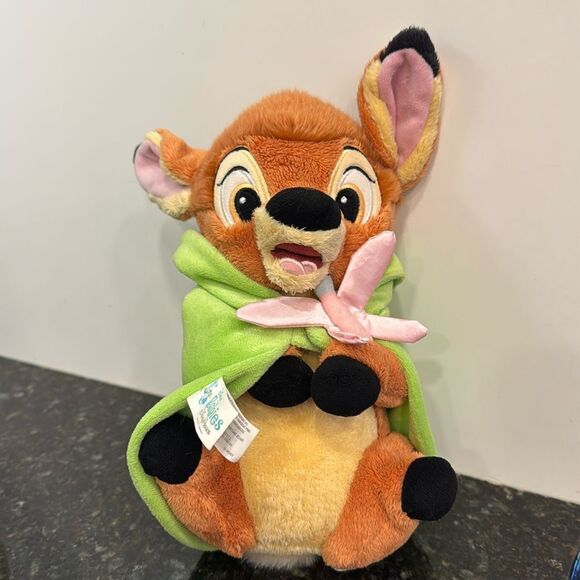 Disney Baby Bambi Plush With Plush Leaf Swaddle Blanket  11” - Picture 1 of 12